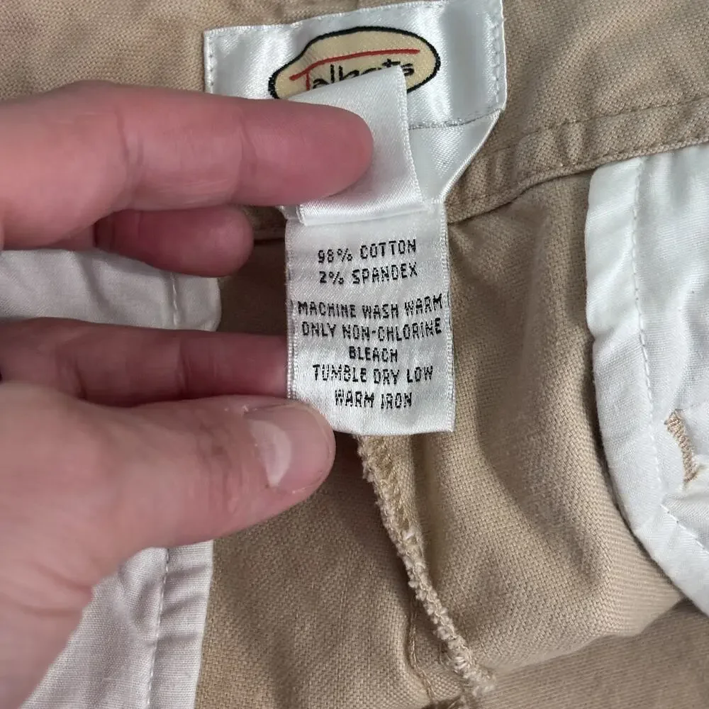 Talbots Shorts 10 Tan Khaki Chino Stretch Pockets Academia‎ Granny GORP 7 Inseam